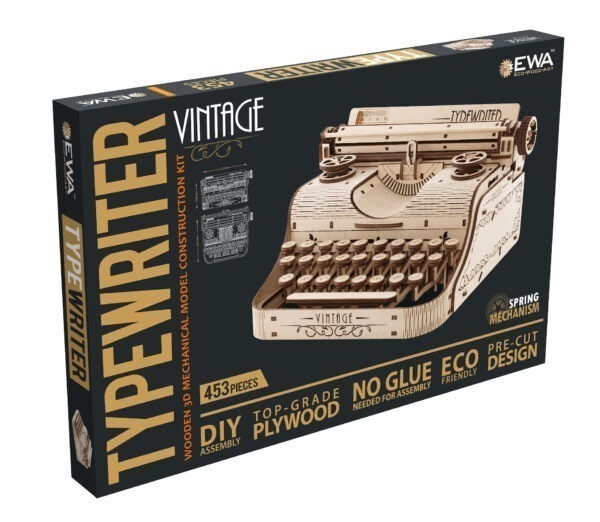 Eco-Wood-Art Vintage Typewriter 3D houten bouwpakket