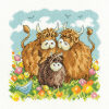 Heritage Crafts Highland Cows borduren (pakket) 1771A