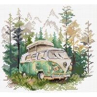 HobbyJobby It's time to travel borduren (pakket) HJ001
