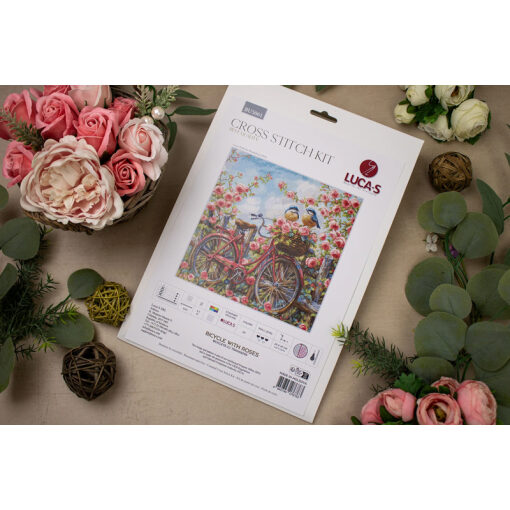 Luca-S Bicycle with Roses borduren (pakket) BU5061