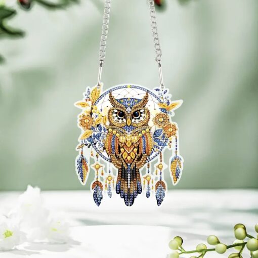 Diamond painting muurhanger Uil - Afbeelding 2