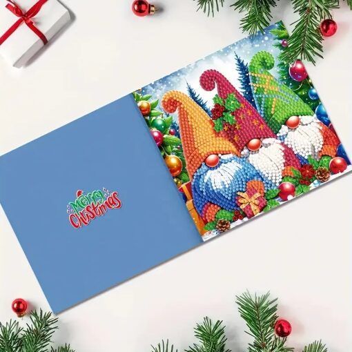 Diamond painting Kerstkaarten Kerstmis (12 stuks) - Afbeelding 3