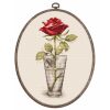 Luca-S Rose 'Mister Lincoln' borduren (pakket) BC235 inclusief borduurring