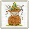 Heritage Crafts Highland Coaster - Christmas Lights onderzetter borduren (pakket) 1836A