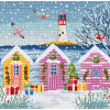 Leti Stitch Snowy Sea Cottage borduren (pakket) L9915