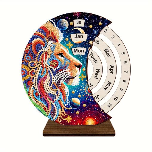 Diamond painting kalender Leeuw