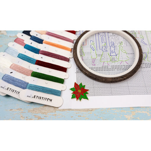 Leti Stitch London Snowfall borduren (pakket) L9919