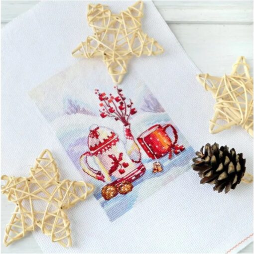 Andriana Berry tea borduren (pakket) SANCH-08
