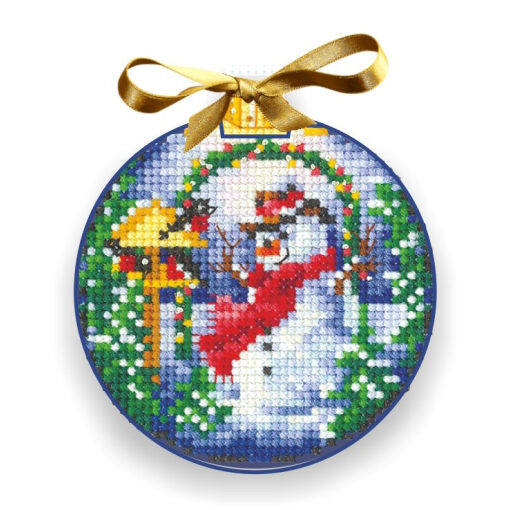 Andriana Christmas Balls Snowman borduren (pakket) SANN-25