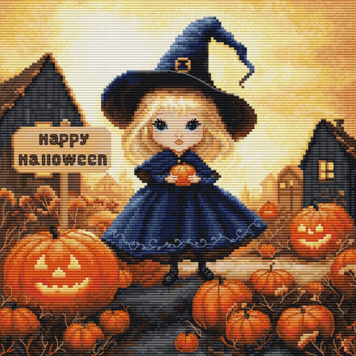 Luca-S Happy Halloween borduren (pakket) BU5069