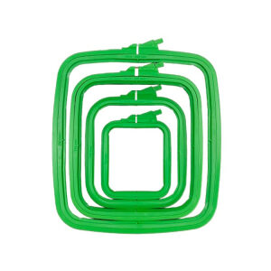 Nurge borduurring rechthoekig 9.5 x 11 cm Groen