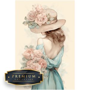 Pastel dame Premium DP Diamond Painting