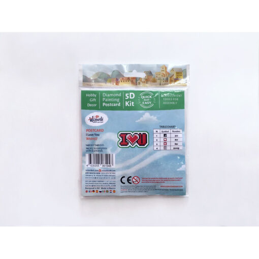 Wizardi Happy Birthday Retro car Diamond painting wenskaart