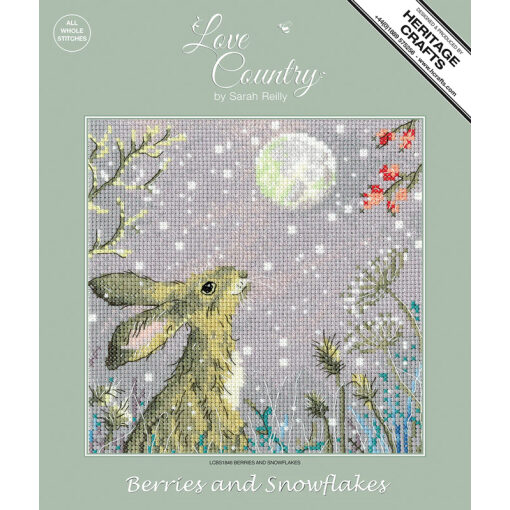 Heritage Crafts Berries & Snowflakes borduren (pakket)