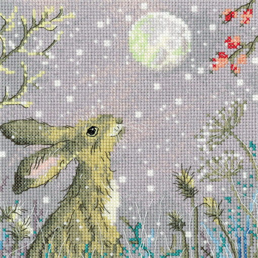 Heritage Crafts Berries & Snowflakes borduren (pakket)