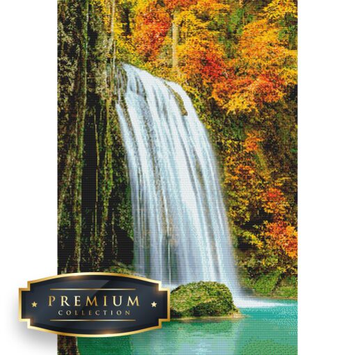 Waterval Premium DP Diamond Painting 60x90 & 60 kleuren - Afbeelding 2