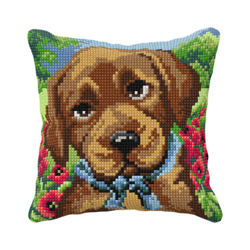 Orchidea Puppy Kruissteekkussen pakket 99106