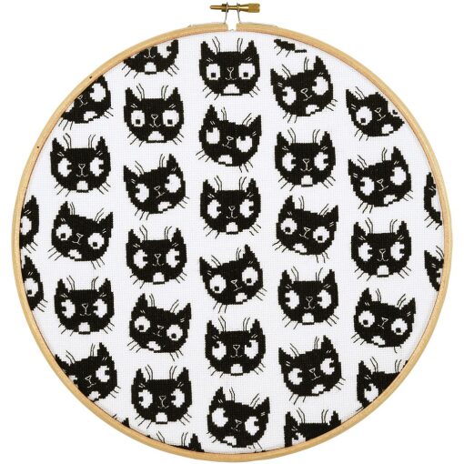 Vervaco Eva Mouton Zwarte katten incl. borduurring borduren (pakket) PN-0216253