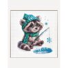 Aine Curious Raccoon A1017 borduren (pakket)
