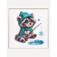 Aine Curious Raccoon A1017 borduren (pakket)