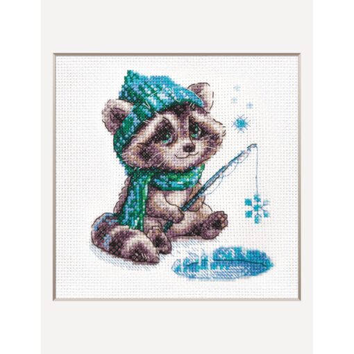 Aine Curious Raccoon A1017 borduren (pakket)