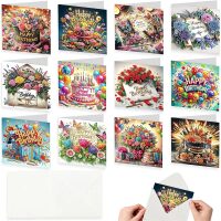 Diamond painting Verjaardagskaarten Feest (12 stuks)