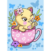 Fluffy tea party Schilderen op nummer MINI162