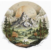 HobbyJobby Mountains borduren (pakket) HJ047