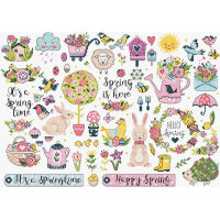 Leti Stitch Spring Sampler L9937 borduren (pakket)