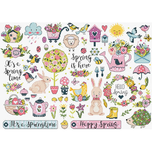 Leti Stitch Spring Sampler L9937 borduren (pakket)