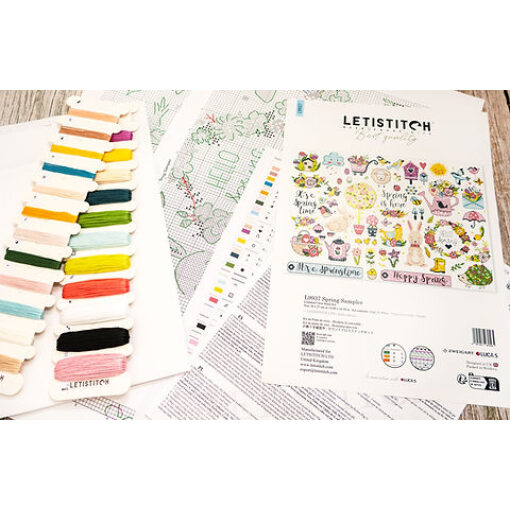 Leti Stitch Spring Sampler L9937 borduren (pakket) - Afbeelding 3