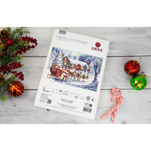 Luca-S Santa’s Visit GOLD BU5084 borduren (pakket)