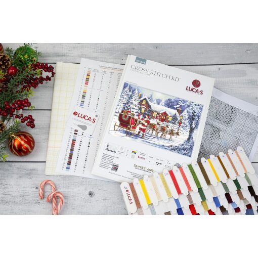 Luca-S Santa’s Visit GOLD BU5084 borduren (pakket)