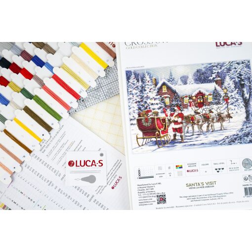 Luca-S Santa’s Visit GOLD BU5084 borduren (pakket)