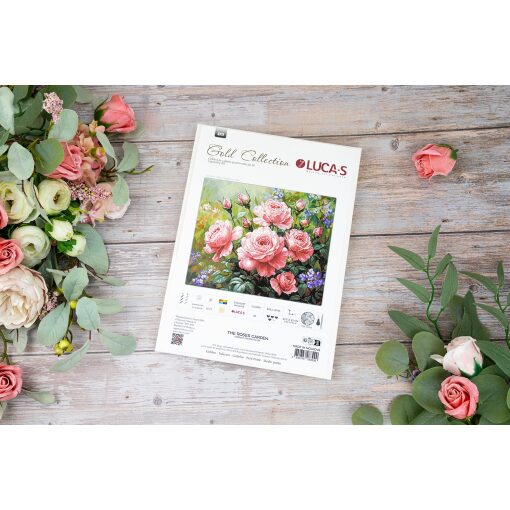 Luca-S The Roses Garden GOLD B717 borduren (pakket)