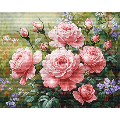 Luca-S The Roses Garden GOLD B717 borduren (pakket)