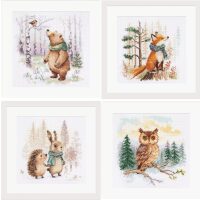 Alisa Tales of the Forest borduurserie (4 stuks)