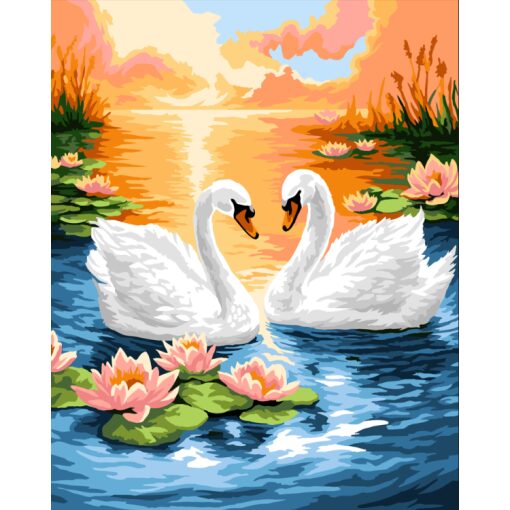 Swan Serenade Schilderen op nummer W094
