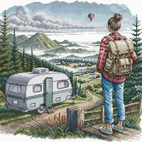 AVA Stitch Adventure in the Valley P065 borduren (pakket)