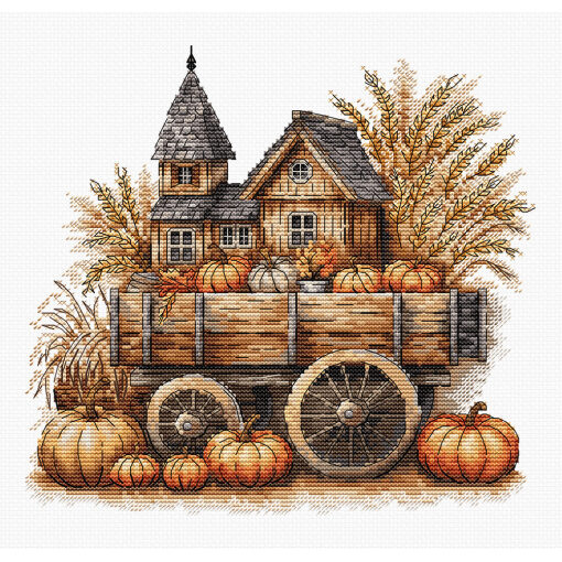 AVA Stitch Autumn Cart P078 borduren (pakket)