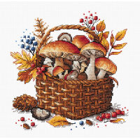 AVA Stitch Basket of Autumn Mushrooms P097 borduren (pakket)