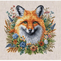 AVA Stitch Fox among flowers P123 borduren (pakket)