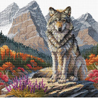 AVA Stitch Majestic Wolf P098 borduren (pakket)
