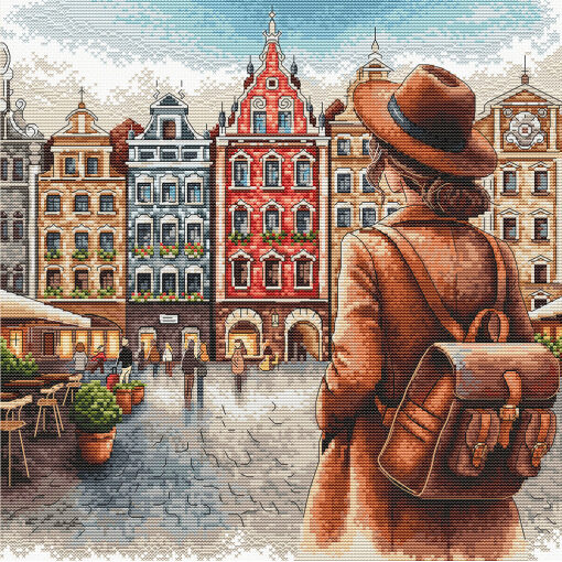 AVA Stitch Old Town of Bruges P104 borduren (pakket)