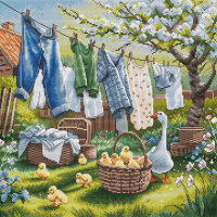 AVA Stitch Spring at the Farm P159 borduren (pakket)