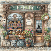 AVA Stitch The Old Bakery P100 borduren (pakket)