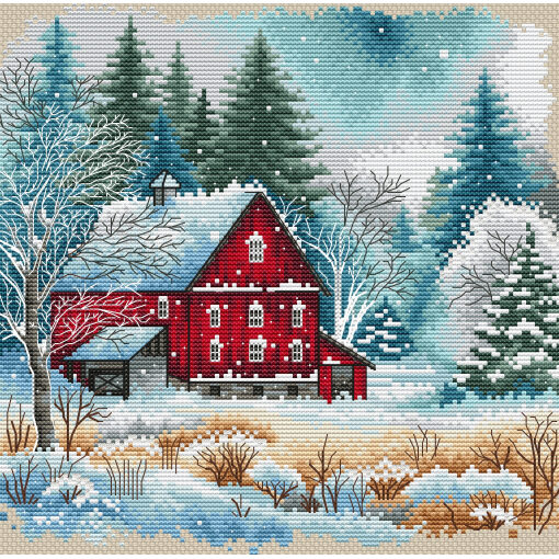 AVA Stitch The Red Cabin MINI P064 borduren (pakket)