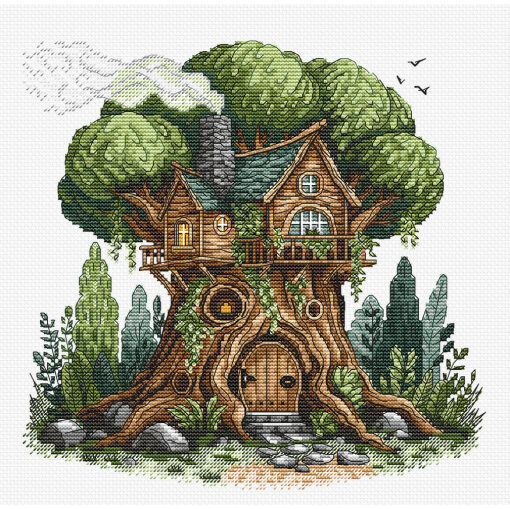 AVA Stitch Tree House P023 borduren (pakket)