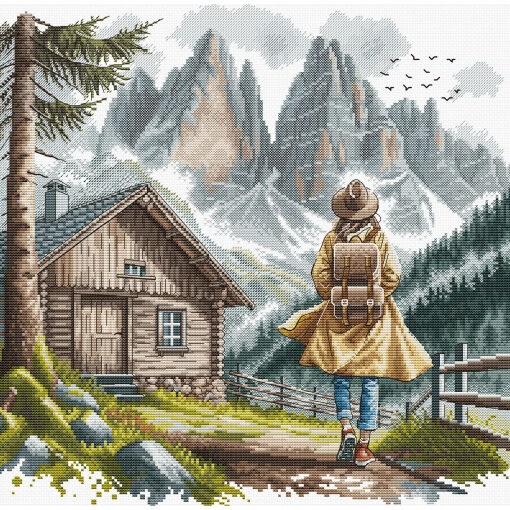 AVA Stitch Under the Mountain Sky P033 borduren (pakket)