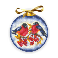 Andriana Christmas Balls Bullfinches ANN-24 borduren pakket